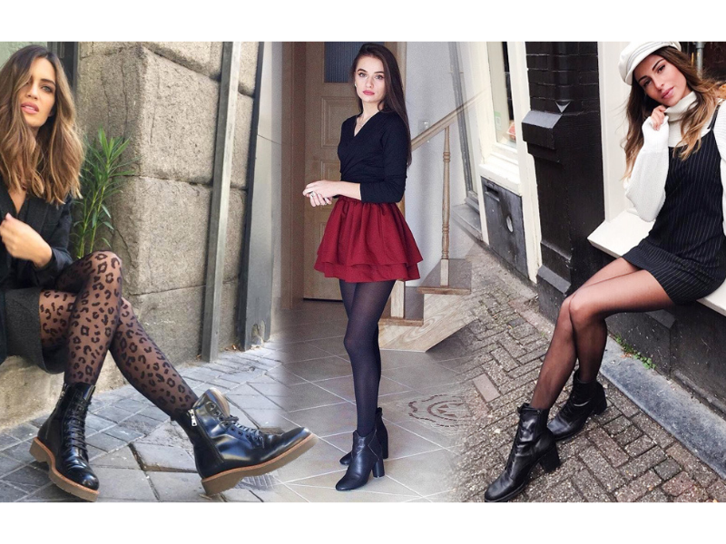 outfits con botas negras