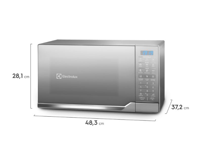 Medidas de un microondas de 25 L