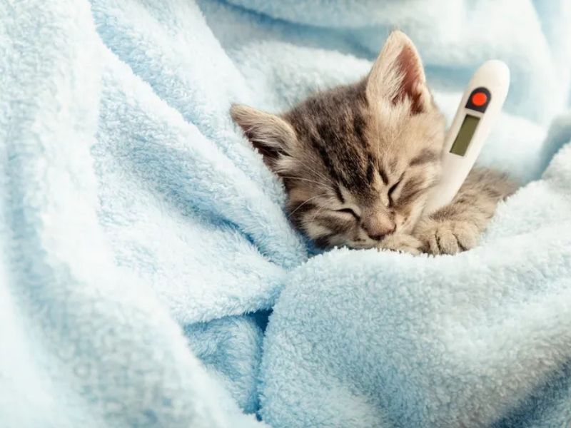 mi gato tiene fiebre