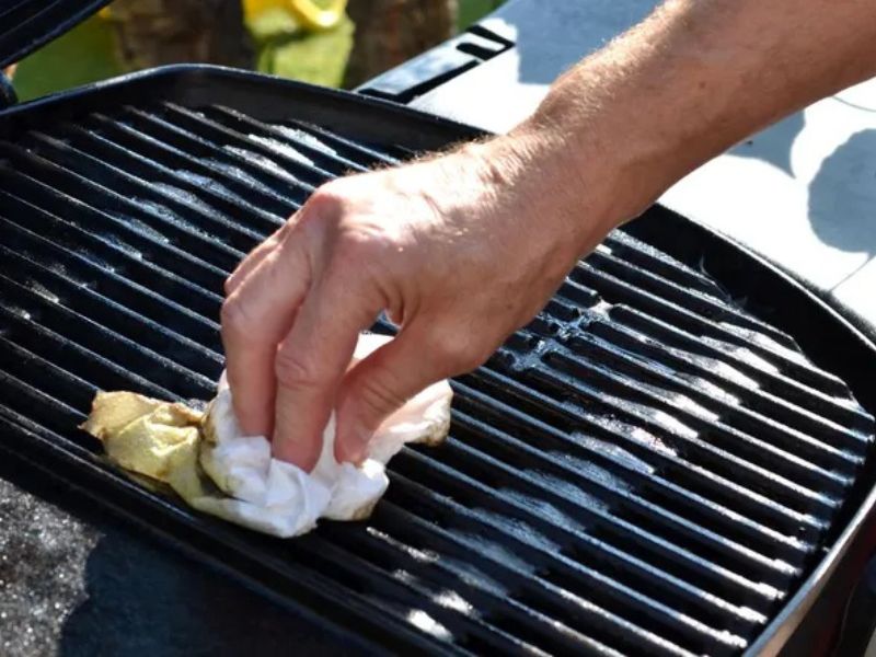 limpiar una parrilla
