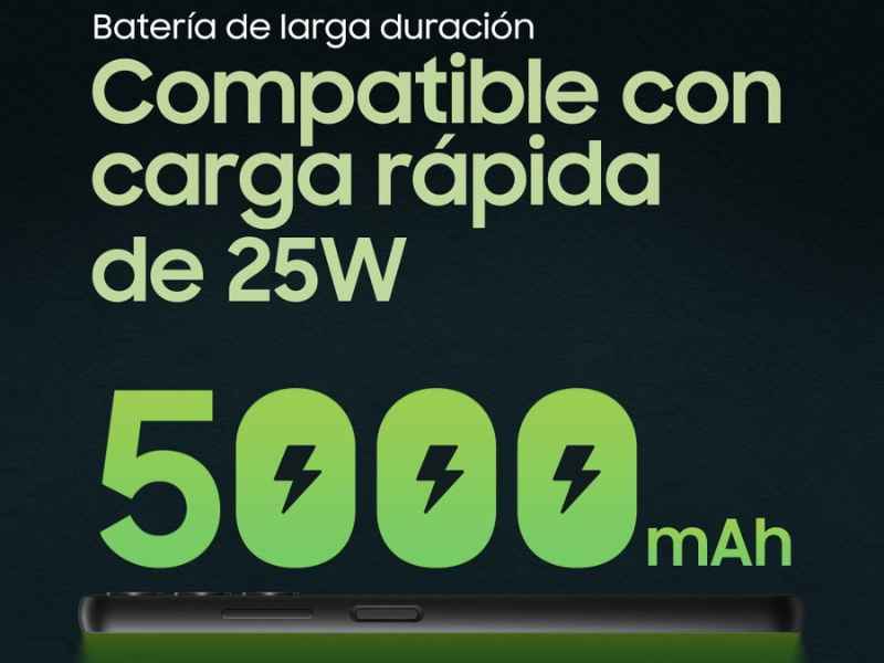 Samsung Galaxy A05s: duración y capacidad de la batería resaltadas.