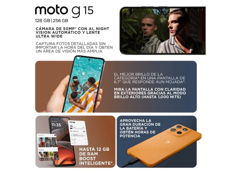 motorola g15 características