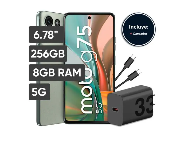 motorola g75 verde de 256GB y 8GB RAM